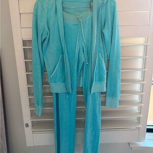 Juicy Couture Turquoise Velour Set